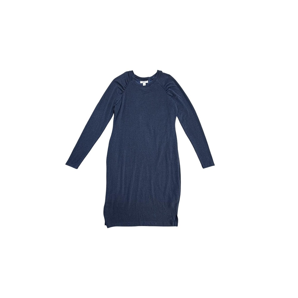 Motherhood Maternity Dress Womens Large Blue Knit Sweater Long Sleeve Pullover